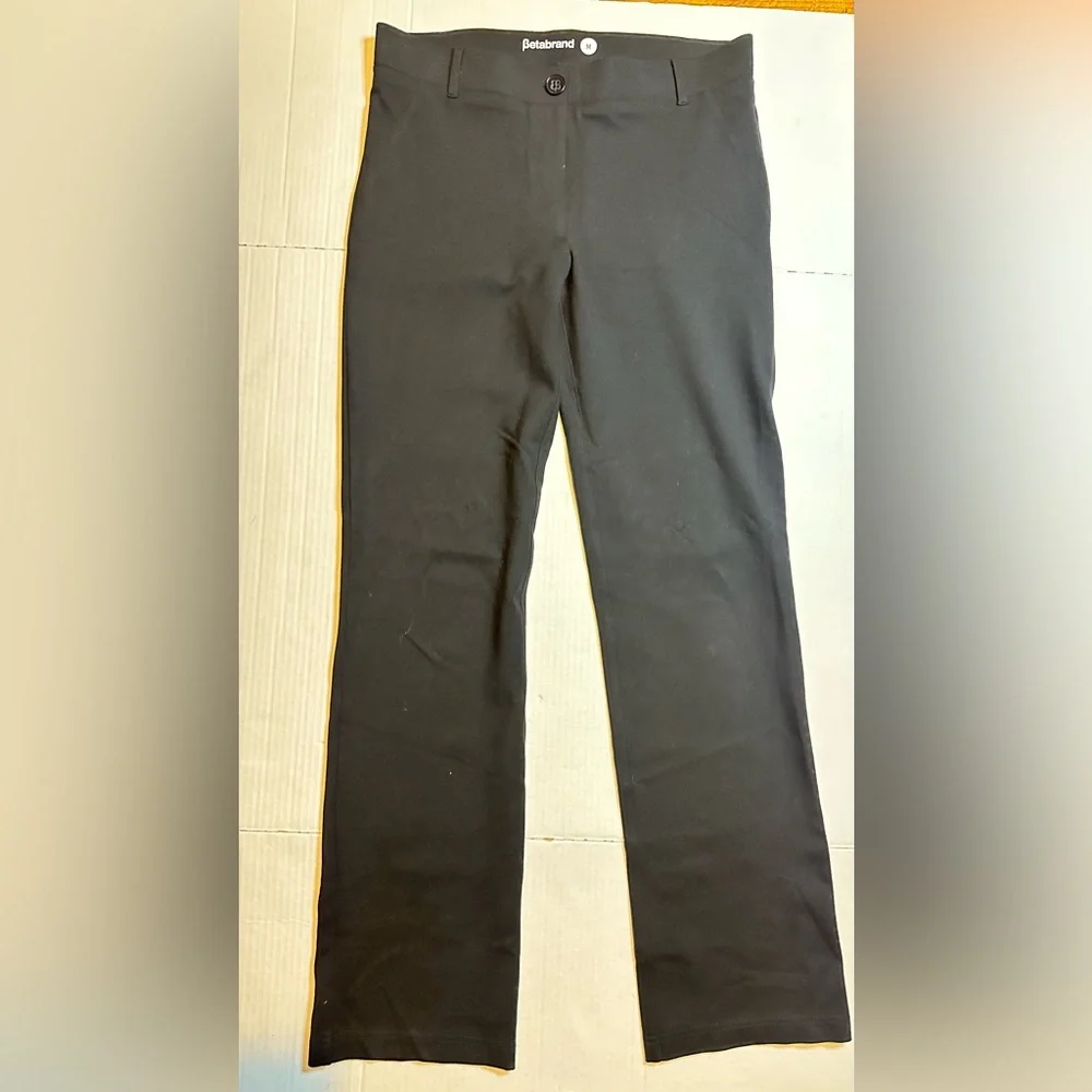Betabrand Women's W1550-BK Classic Yoga‎ Dress Pant Size M Black Pull On - Picture 3 of 9